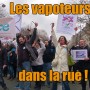 Les vapoteurs dans la rue, manifestation